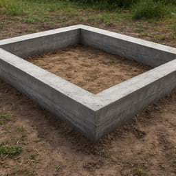 Низкий ростверк по сваям 300×500